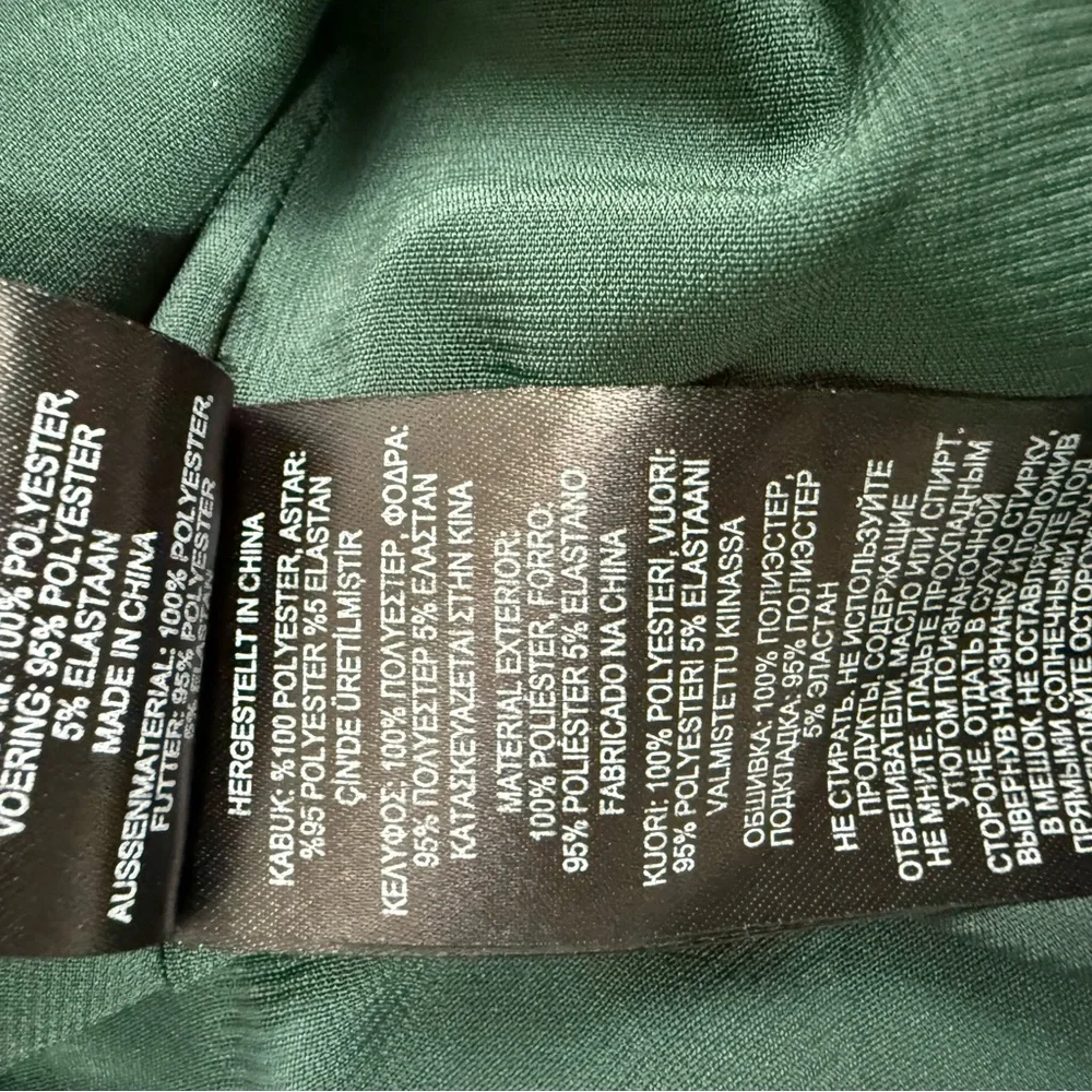 Ted Baker Zaaraa One-Shoulder Satin Draped Sheath Cocktail Dress Deep Green - Picture 11 of 13